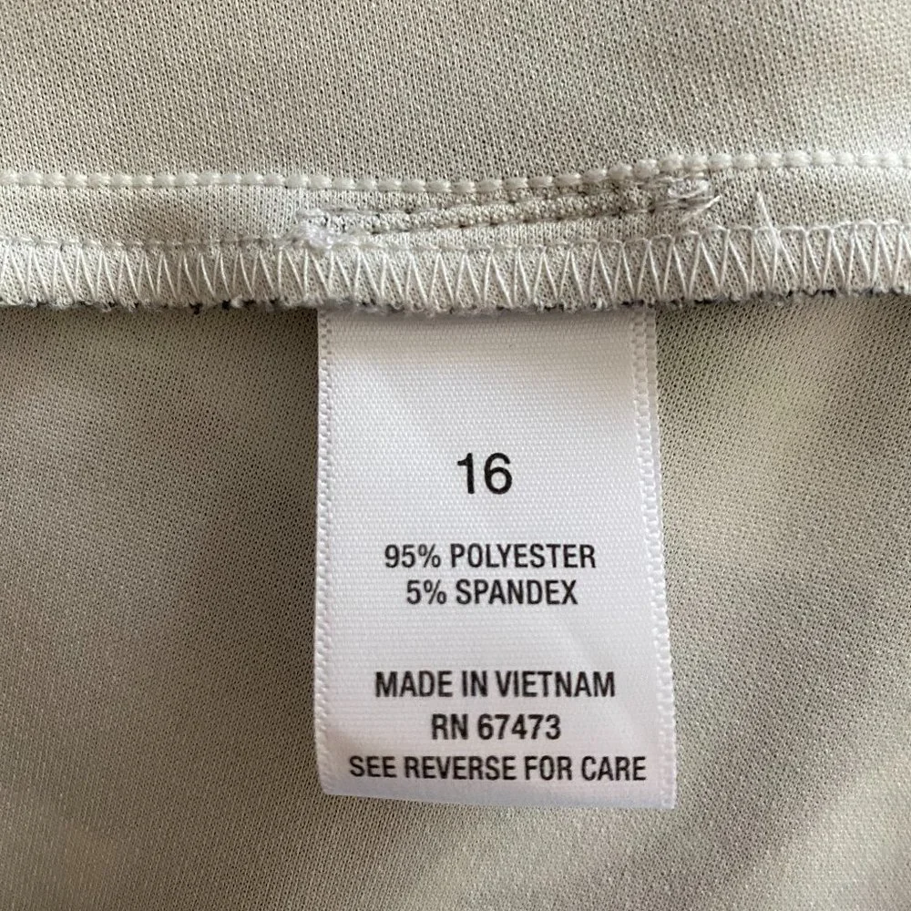 NWT Scuba Fit & Flare Dress Floral Back Zip Blue Black size 16 - Picture 11 of 14